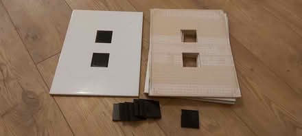 Photo of free 5 x White tiles with black glitter insert (Carterton OX18) #1