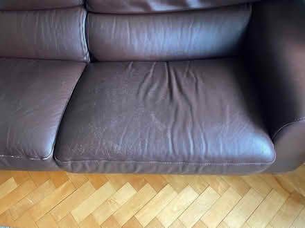 Photo of free Brown Leather Sofa (Rhiwbina, Cardiff CF14) #3