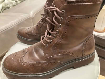 Photo of free Men’s Brown Brogue Boots (69 Lubec st East Boston) #2