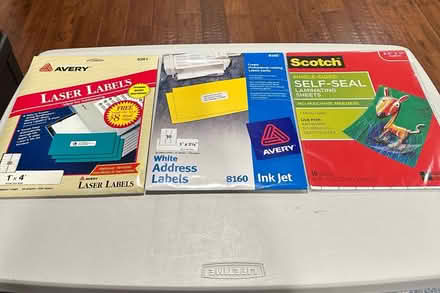 Photo of free Printer Labels /Laminating Sheets (Upper Marlboro) #1