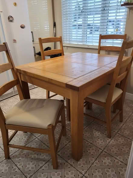 Photo of free Dining table with 4 chairs (Pendlebury M27) #1