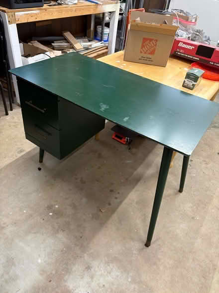 Photo of free Green mid-century modern desk (North Hills Raleigh) #2