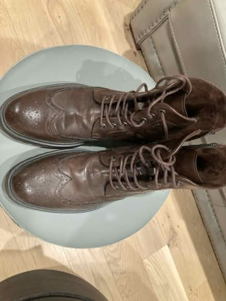 Photo of free Men’s Brown Brogue Boots (69 Lubec st East Boston) #4