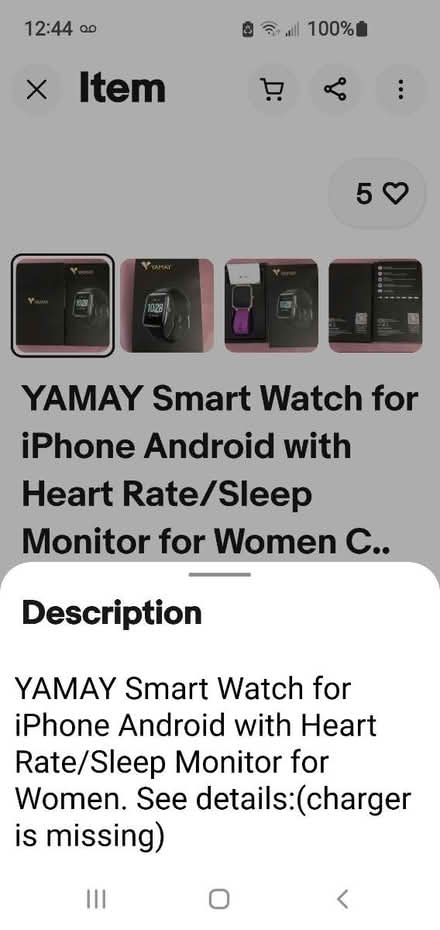 Photo of free Smart watch (558 s. Frederick ave) #1