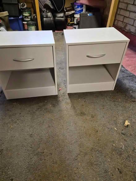 Photo of free 2 white bedside cabinets (Ise Lodge Kettering) #1