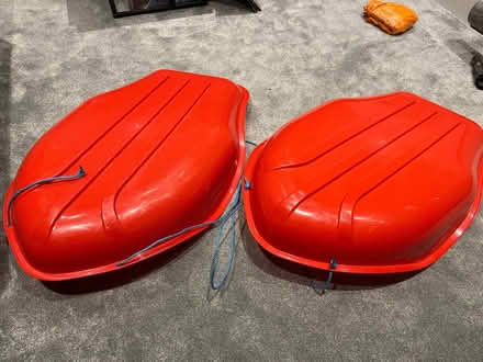 Photo of free Two red plastic sledges (Merry Hill WD23) #2