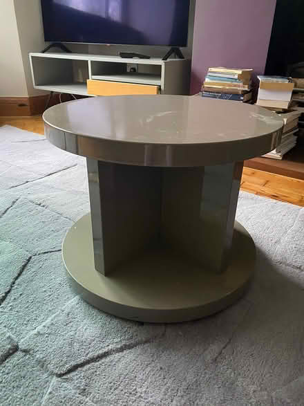 Photo of free Small grey gloss side/coffee table (Rhiwbina, Cardiff CF14) #1