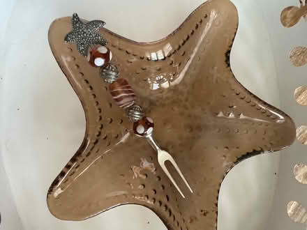 Photo of free Glass Starfish dish w/ serving fork (Horace Mann Melrose) #1