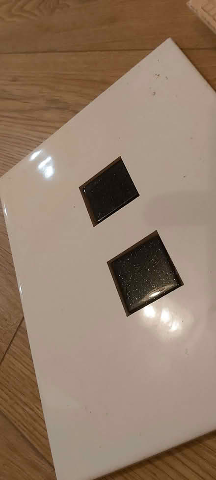 Photo of free 5 x White tiles with black glitter insert (Carterton OX18) #4