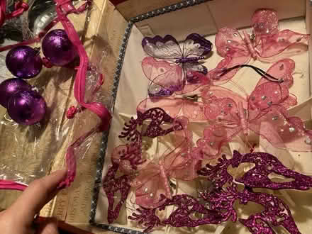 Photo of free Christmas tree decs pink purple (ME1) #1