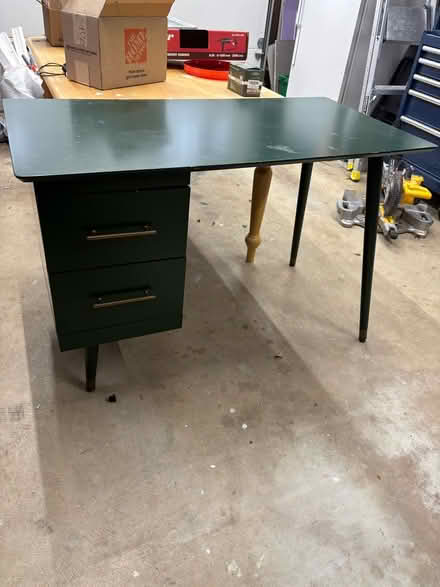 Photo of free Green mid-century modern desk (North Hills Raleigh) #1