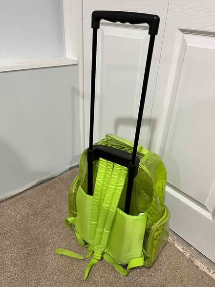 Photo of free Green plastic rolling backpack (Branford (near exit 54)) #2