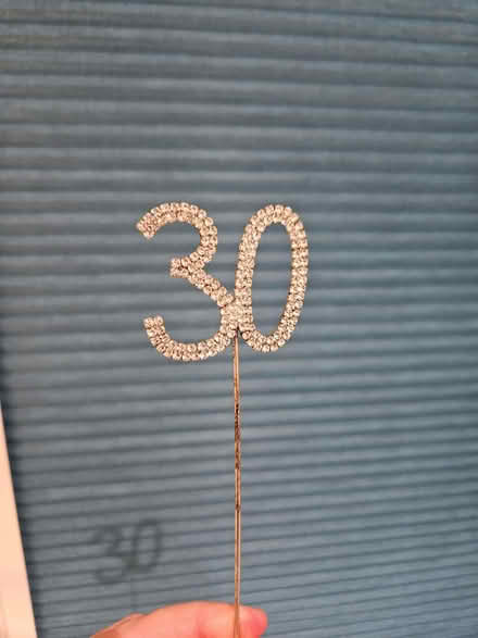 Photo of free Diamanté 30 cake topper (South End MK42) #1