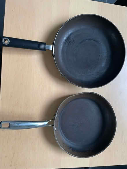 Photo of free 2 well used frying pans (Bloxham OX15) #1