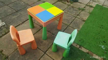 Photo of free Kids table with two chairs (Albany park DA14) #1