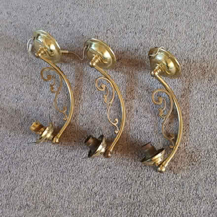 Photo of free Three Brass Wall Lights (Halstead CO9) #1