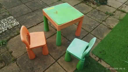 Photo of free Kids table with two chairs (Albany park DA14) #2