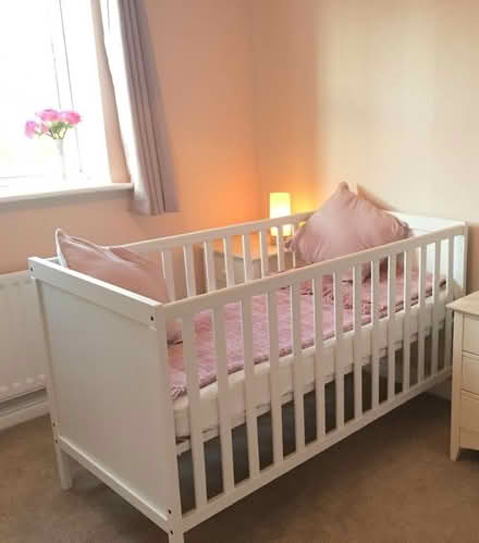 Photo of free IKEA Sundvik White Cot Bed (ME9) #1