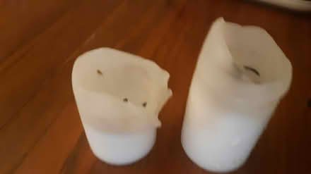 Photo of free Two White Candles -partially melted (Alta Vista- Riverview Park) #1