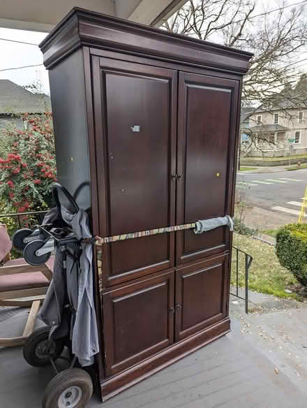 Photo of free Wood Armoire / Hutch (Irvington) #1