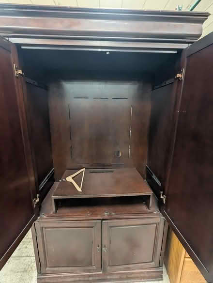 Photo of free Wood Armoire / Hutch (Irvington) #4