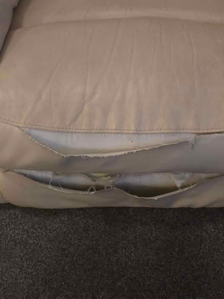 Photo of free Reclining cream leather sofa chair (Redhill- RH1) #4