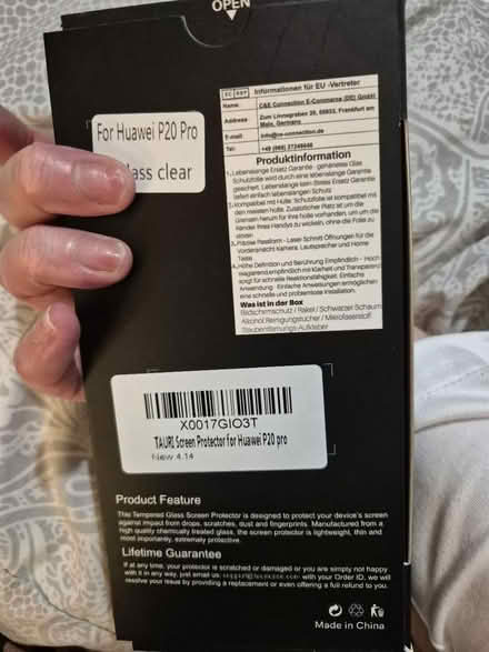 Photo of free Screen protectors Huawei P20 Pro (CT9) #3