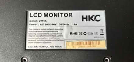 Photo of free HKC 2219A 21.6” Monitor (Fareham PO16) #4