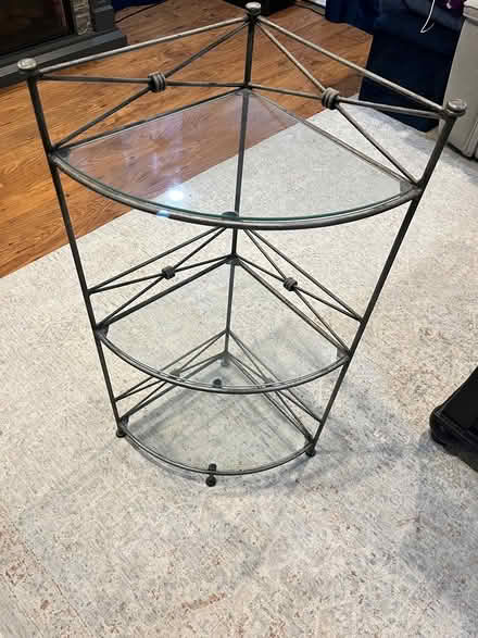 Photo of free Metal glass corner unit (Dover) #1