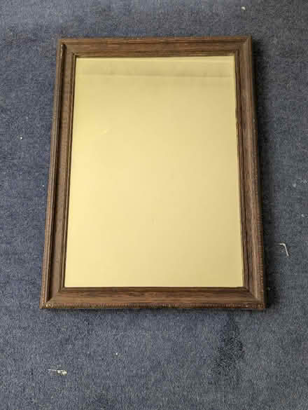 Photo of free Heavy brown wood mirror (Sutton) #1