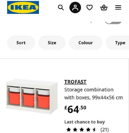 Photo of free IKEA Trofast storage boxes, 6 small green, 1lge orange (Troy Town ME1) #4