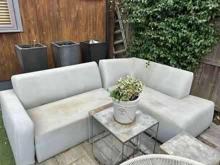 Photo of free Grey L shaped garden Sofa (kingston upon thames, KT2) #1