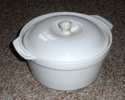 Photo of free Large white casserole dish (Bedwell SG1) #1