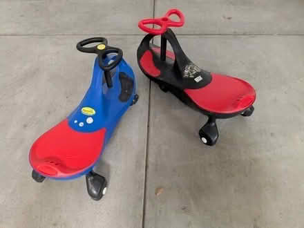 Photo of free PlasmaCar kids ride-on toy, 4 Ikea Adils gray table legs - Mission San Jose #1