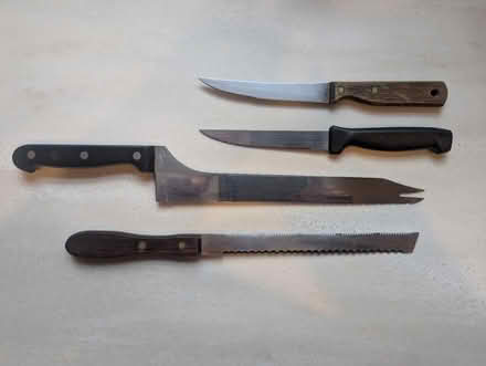 Photo of free 4 Serrated Knives (Ann Arbor, Central Campus) #1