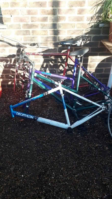 Photo of free Four mountain bike frames (Bow Church E3) #1