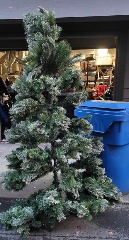 Photo of free Two 8' Artificial Christmas Trees (West Seattle) #2