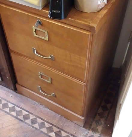 Photo of free Wooden filing cabinet (Little Neston CH64) #1