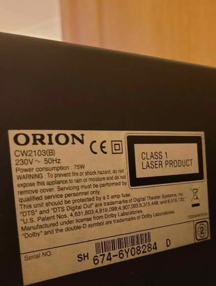 Photo of free Orion 20inch TV with digibox. (Aylesbury Vale HP21) #2