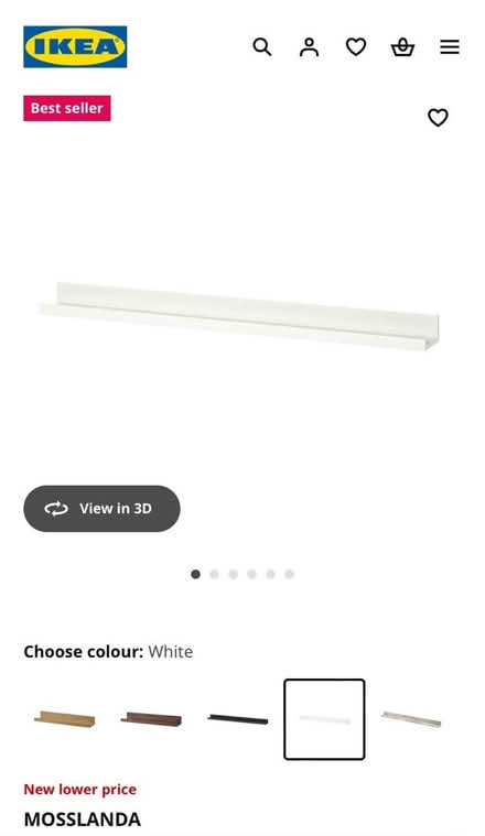 Photo of free 3 x IKEA Mosslanda shelves white (Kelvingrove) #1