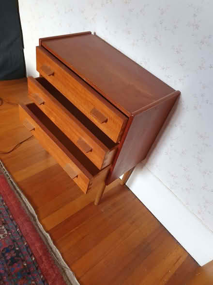 Photo of free small bedside 3 drawer chest of drawers (Send Marsh GU23) #1