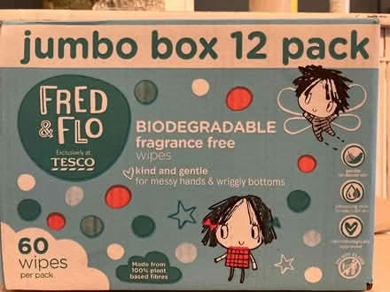 Photo of free Jumbo box Fred & Flo wipes (Tilley SY4) #1