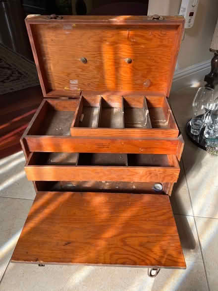 Photo of free Hoffman wood tackle box (Saratoga) #1