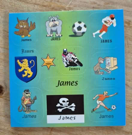 Photo of free Child's name stickers (James) (Bilton CV22) #1