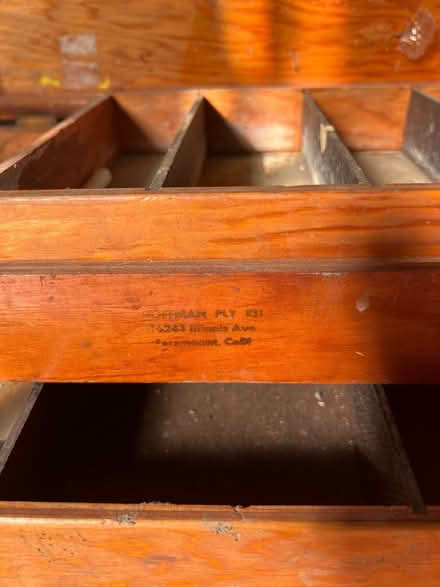 Photo of free Hoffman wood tackle box (Saratoga) #2