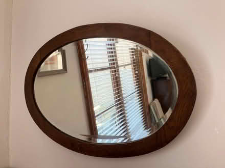 Photo of free Timber-framed oval wall mirror (Glebe) #1