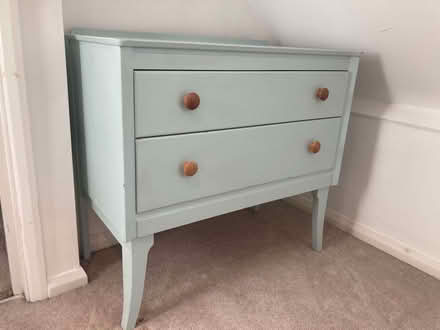 Photo of free Wooden chest of drawers, painted pale blue good condition (Callowell GL5) #2