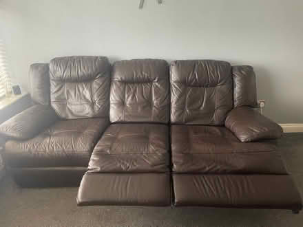 Photo of free Leather 3 seater sofa (Hasbury B63) #2