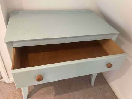 Photo of free Wooden chest of drawers, painted pale blue good condition (Callowell GL5) #1