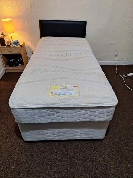 Photo of free Single divan bed, mattress and headboard (Walton on the Hill L4) #2